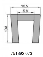 Профиль П-образный силиконовый 751392.073